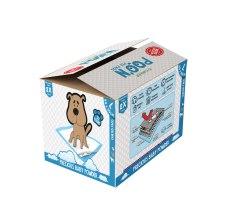 Nutrapet Poo N Pee Pads Baby Powder Scented -Puppy Pads Fast Absorption With Floor Mat Stickers (60x60cms) - 50 Count