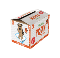 Nutrapet Poo N Pee Pads Original - Fast Absorption With Floor Mat Stickers (60x60cms) - 50 Count