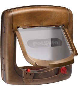 PetSafe Magnetic 4 Way Locking Deluxe Cat Flap - Wood Grain