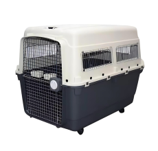 Pet Mode Plastic Transporter with Wheels [Size - 121x 82x90cm]-IATA Approved