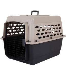 PETMATE VARI KENNEL 28" 25-30LBS ~ BLEACHED LINEN & BLACK (IATA APPROVED)