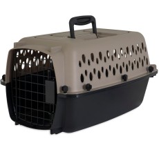 PETMATE VARI KENNEL 19" UP TO 10LBS ~ BLEACHED LINEN & BLACK (IATA APPROVED)