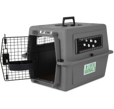 PETMATE SKY KENNEL 21" UP TO 15lbs ~ GRAY (IATA APPROVED)