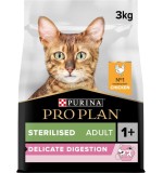Pro Plan Sterilised Adult Delicate Digestion Dry Cat Food With Chicken, 3 Kg