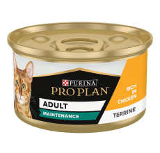 Purina Pro Plan Adult Maintenance, Wet Cat Food, Terrine rich in Chicken 85g