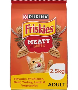 Purina Friskies Meaty Grill Cat Dry Food 2.5Kg