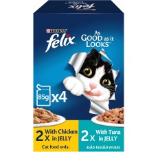 Purina Felix Adult Chicken + Adult Tuna Multi-pack 4x85g