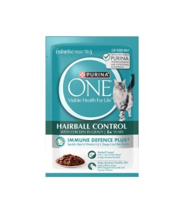 Purina One Hairball Control Wet Food with Chicken in Gravy for Adult Cats (1+ Years)