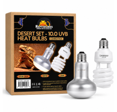 Reptiworks Desert Set - 10.0 Uvb + Heat BulbsSct1026 & Fcb100
