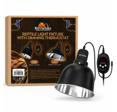 Reptiworks Reptile Light Fixture With Dimming Thermostat 8.5" Max.150W21.5X21.5X16.5Cm / 8.5"X8.5"X6.5"