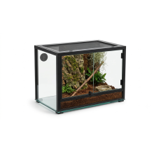 Reptiworks Mini Reptile Habitat-Black 50.8X30.5X35.5Cm With Calbe Pass