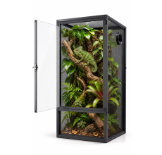 Reptiworks Deluxe Foldable Air Screen Cage - Front Full Open Acrylic Door450*450*762Mm/17.7''X17.7''X30'' Including Pvc Tray