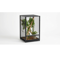 Reptiworks Deluxe Foldable Air Screen Cage - Front Full Open Acrylic Door300*300*450Mm / 11.8"X11.8"X17.7" Including Pvc Tray