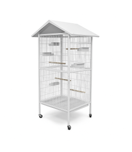 Dayang Bird Cage (A25) - 78 x 74.5 x 166cm-White Frame