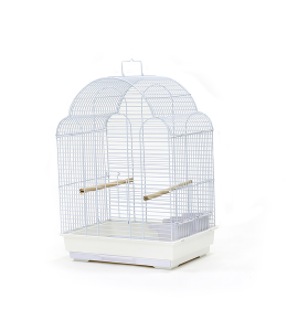 Dayang Bird Cage (Medium) - 42 x 30 x 57cm[Dimension - 42 x 30 x 57cm]-White (only sold by 6pcs)