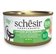 Schesir Complements Cat Wet Foodin Jelly Can Chicken With Seabass 70g