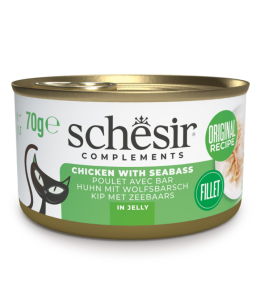 Schesir Complements Cat Wet Foodin Jelly Can Chicken With Seabass 70g