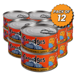 Smudges Adult Cat Tuna Flakes With Chicken & Carrot in Gravy 80g Pack of 12