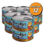 Smudges Adult Cat Tuna with White Fish in Gravy 80g Pack of 12