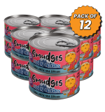 Smudges Adult Cat Tuna Flakes With Sea Bream in Soft Jelly 80g Pack of 12