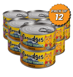 Smudges Adult Cat Chicken Flakes in Gravy 80g Pack of 12