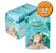 Moochie Cat Food Pate with Anchovy - Digestive Care Pouch 70g Pack of 12