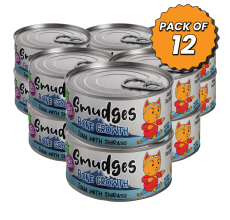 Smudges Adult Cat Tuna Flakes With Shirasu in Soft Jelly 80g Pack of 12