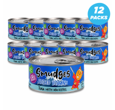Smudges Adult Cat Tuna Flakes With Mackerel in Soft Jelly 80g Pack of 12