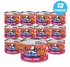 Smudges Kitten Salmon Pate Mixed with Shredded Chicken 60g Pack of 12