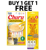 Inaba Churu Tuna with Cheese - 56g GET Smudges Little Licks Chicken & Cheese Creamy Bisque Treats FREE