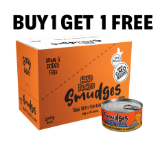 Smudges Adult Cat Tuna Flakes With Chicken & Carrot in Gravy 80g x 12