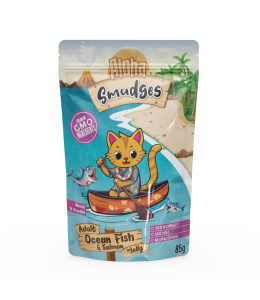 Aloha Smudges Ocean Fish & Salmon Adult Cat wet food in Jelly 85g Pouch