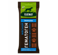 TiTBiT Meat Hematogen Immuno Bar - Iron-Rich Immune Support Dog Treat with Inulin Prebiotic, 35g