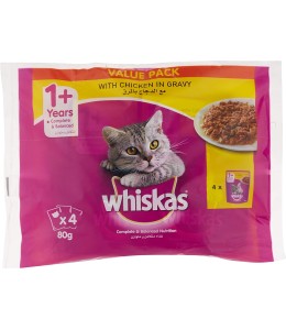 Whiskas Tender Bites Chicken in Gravy, Pouch, 80g