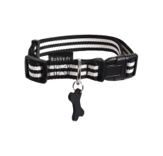 BobbyCollar Stripe Black Large