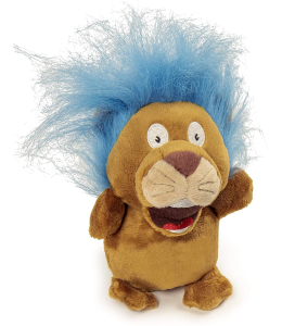 goDog® Silent Squeak™ Crazy Hairs Lion with Chew Guard Technology™ Durable Plush Dog Toy Large