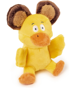 goDog® Silent Squeak™ Flips Duck Bear with Chew Guard Technology™ Durable Plush Dog Toy Small