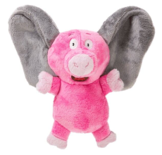 goDog® Silent Squeak™ Flips Pig Elephant with Chew Guard Technology™ Durable Plush Dog Toy Large