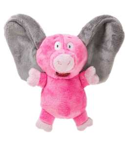 goDog® Silent Squeak™ Flips Pig Elephant with Chew Guard Technology™ Durable Plush Dog Toy Large