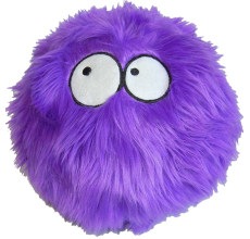 goDog Furballzwith Chew Guard Technology Durable Plush Squeaker Dog Toy Purple Small