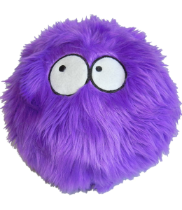 goDog Furballzwith Chew Guard Technology Durable Plush Squeaker Dog Toy Purple Small