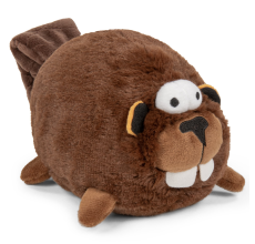 goDog® Action Plush™ Beaver with Chew Guard Technology™ Animated Squeaker Dog Toy