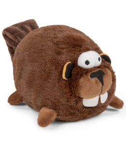 goDog® Action Plush™ Beaver with Chew Guard Technology™ Animated Squeaker Dog Toy