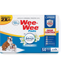 Four Paws Wee-Wee Odor Control Pads With Febreze Freshness 50 Ct