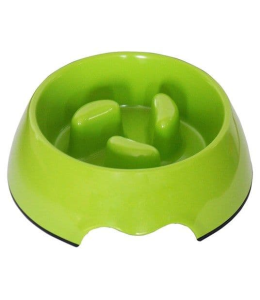 Nutrapet Melamine slow-feeding Bowl Green Medium-14/4.5 cms ml oz