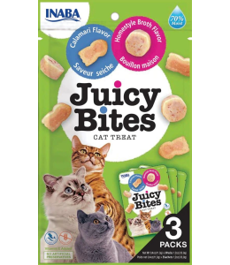 INABA Juicy Bites Homestyle Broth & Calamari Flavor 33.9g / 3 pouches per pack
