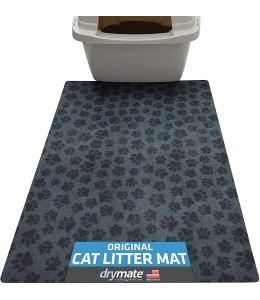 Drymate Cat Litter Mats PAW DOTS BLACK 20 X 28 Inch/ 51Cms X 71 Cms