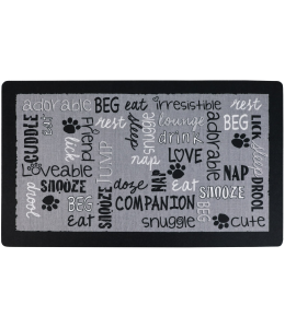 Drymate Mats for Dogs & Cats LINEN BLACK 12 X 20 Inch - 30 Cms X 50 Cms