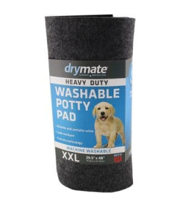 Drymate Washable Potty Mats for Dogs HEAVY DUTY CHARCOAL 29.5 x 48inch - 75Cms X 122Cms