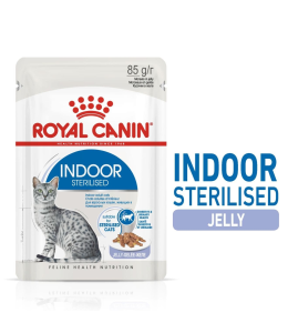 Royal Canin Feline Health Nutrition Indoor Sterilised Jelly - 85g (WET FOOD - Pouches)